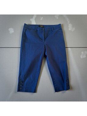 TALBOTS Navy Blue The Perfect Skimmer Crop Pants Size 6 Petite